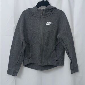 Kids Nike Full Zip Gray Hoodie Size 6X Large EUC
